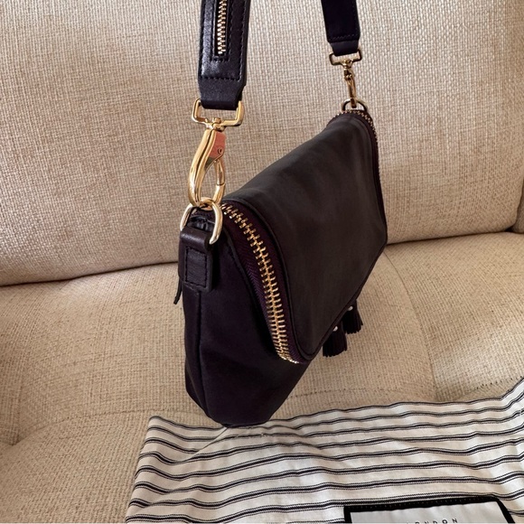 Anya Hindmarch Maxi Zip Aubergine Leather Crossbody Bag + Dust Bag - Picture 5 of 13